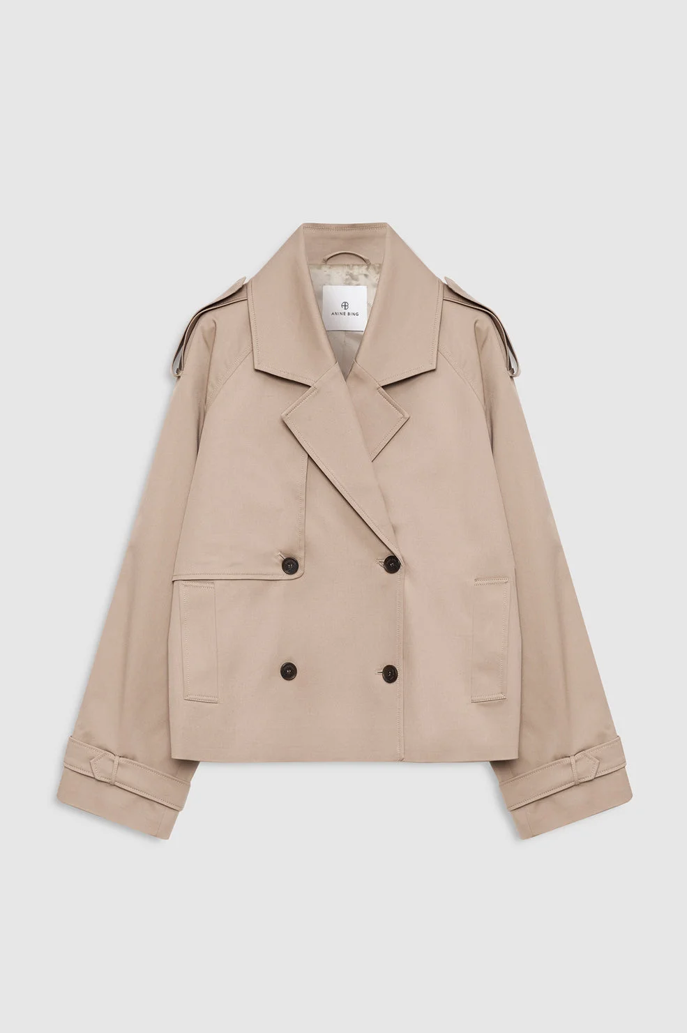Rickie Cropped Trench - Beige - 1