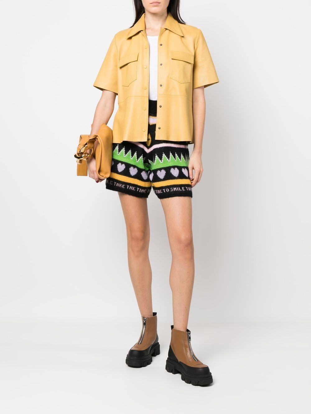 GRAPHIC-PRINT KNITTED SHORTS - 4