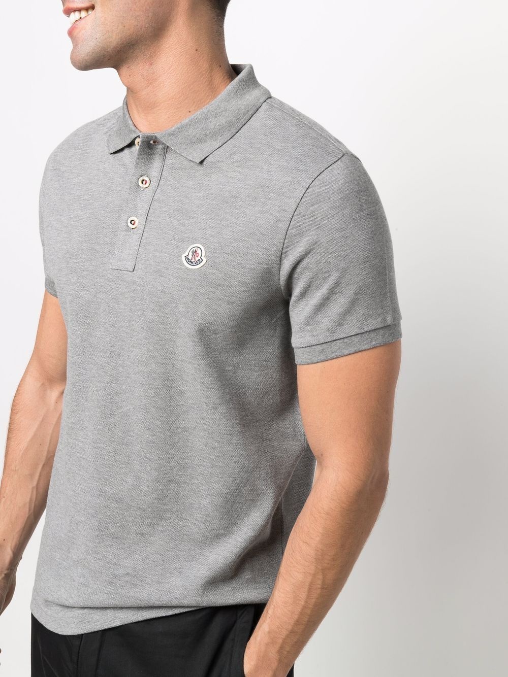 logo-patch polo shirt - 5