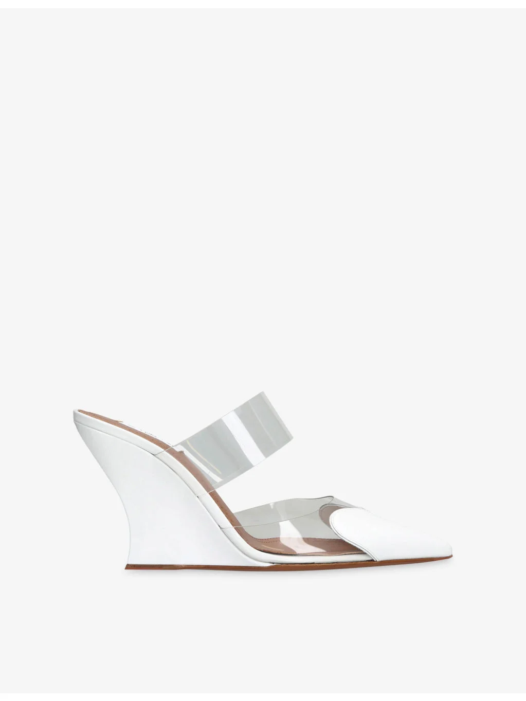 Le Coeur 90 Patent-Leather And PVC Wedge Mules - 1