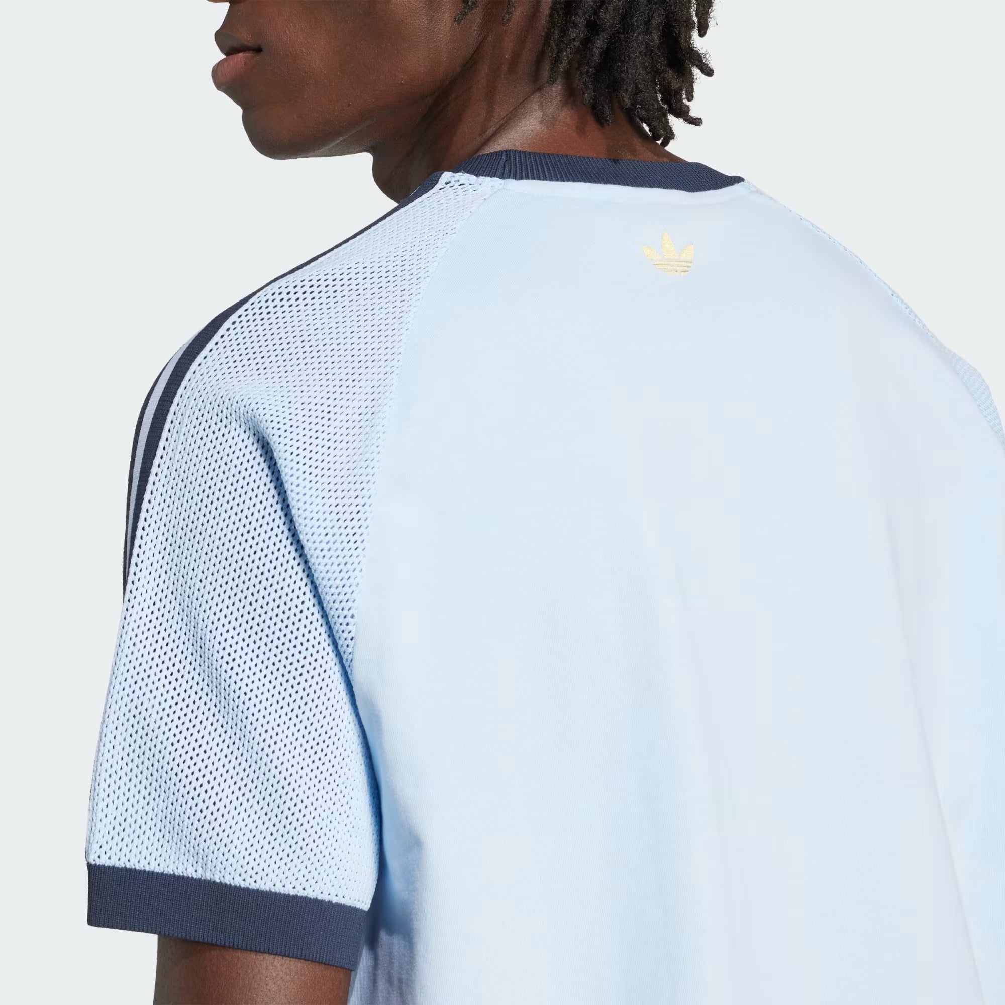 adidas Premium Knitted T-Shirt 'Clear Sky' JN5557 - 5