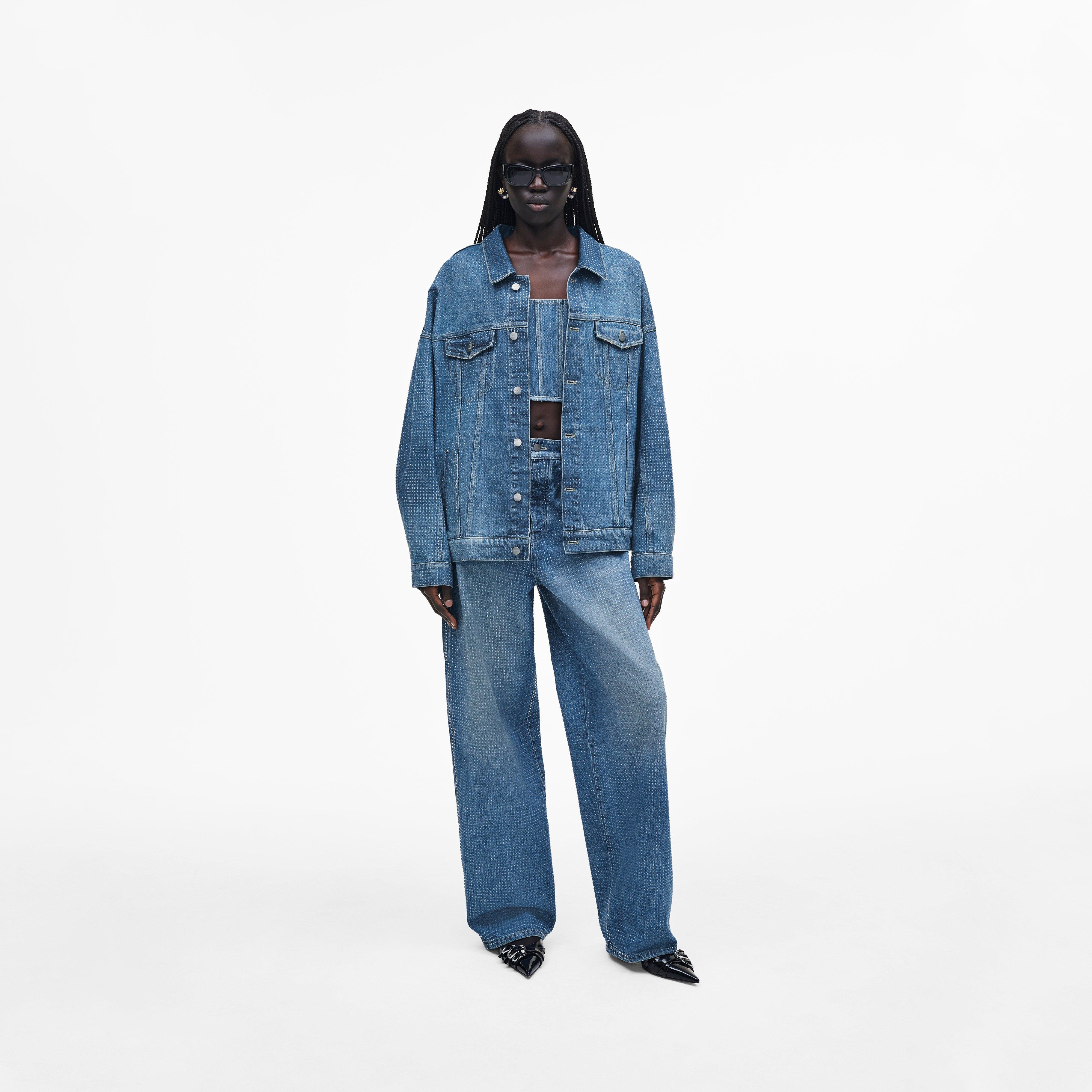 CRYSTAL DENIM OVERSIZED JEAN - 2