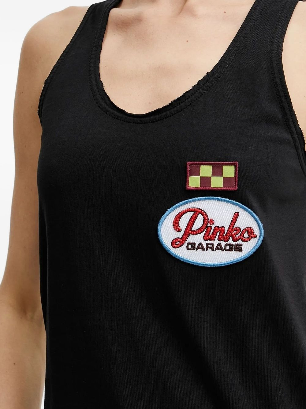 logo-patch tank top - 3