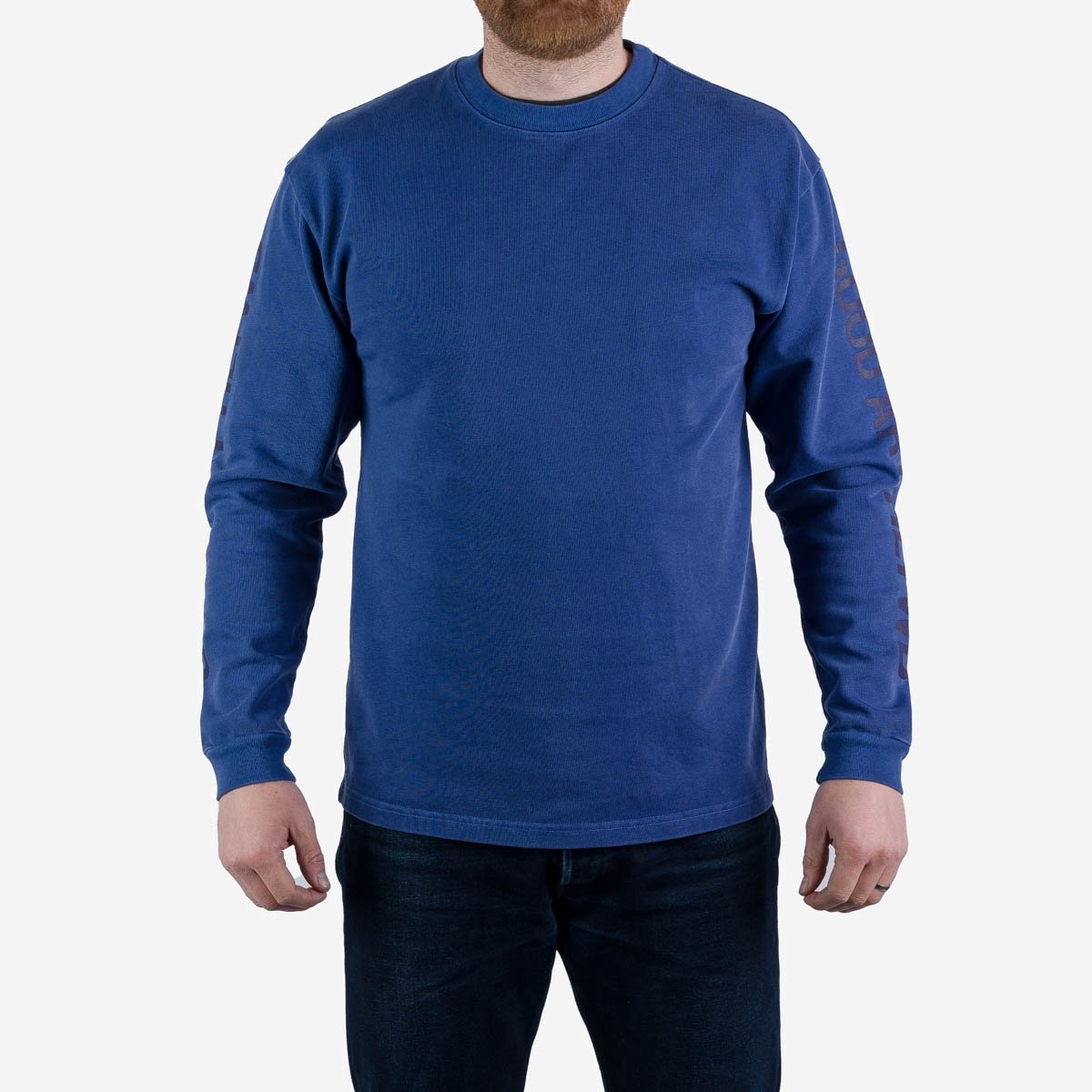 GA-LS-COB GOOD ART HLYWD Heavyweight Long Sleeve Crew Neck T-Shirt - Cobalt Blue - 3