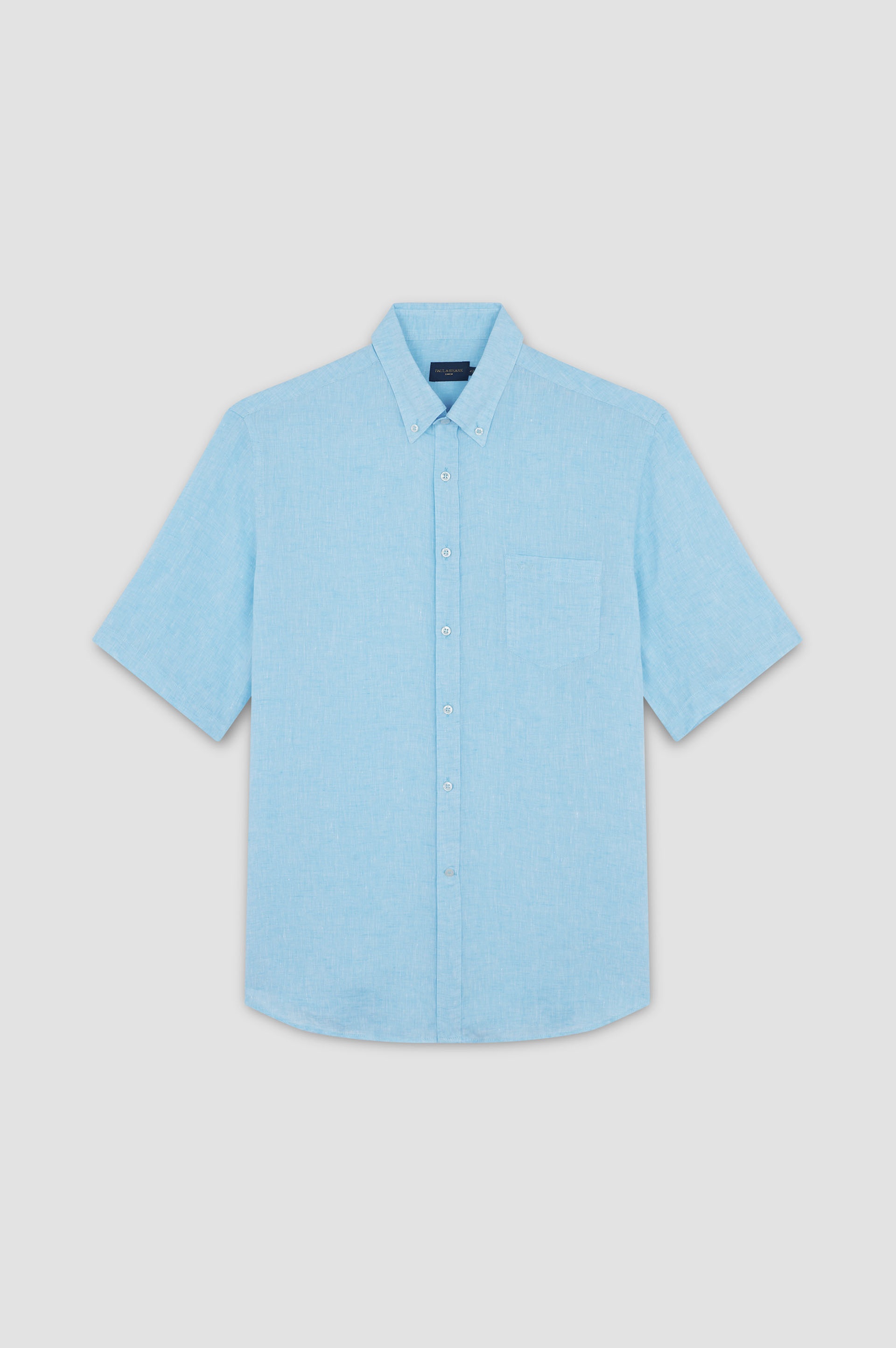 SHORT-SLEEVED LINEN SHIRT - 1