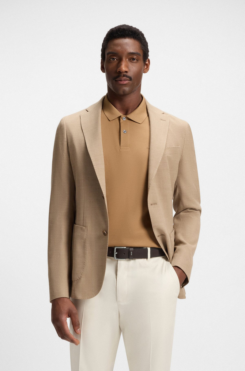 BOSS LEATHER BELT WITH LOGO KEEPER outlook