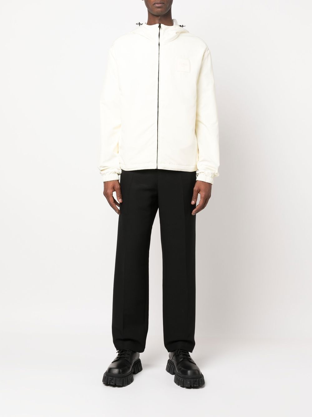 FF-logo print hooded jacket - 6