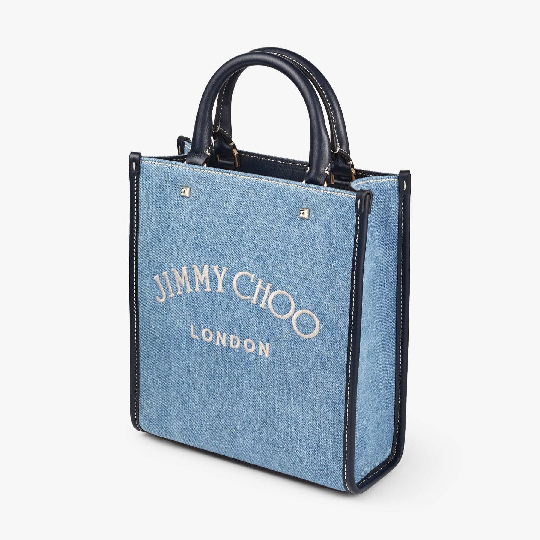 Varenne Tote N/s
Washed Denim Logo Tote Bag with Embroidered Logo - 5