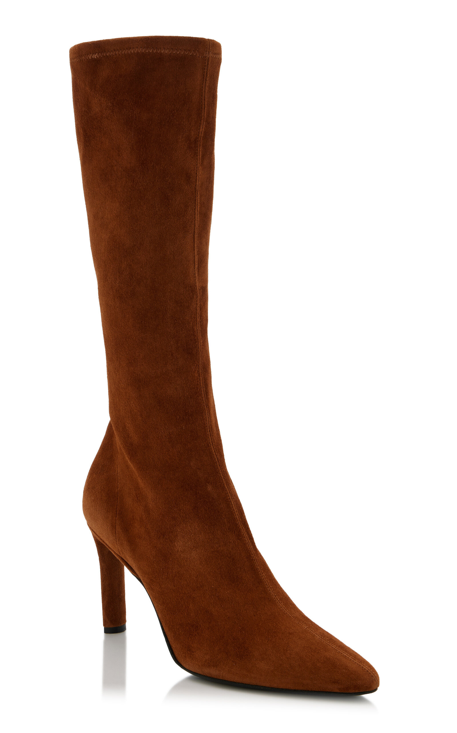 Heeled Suede Boots brown - 4