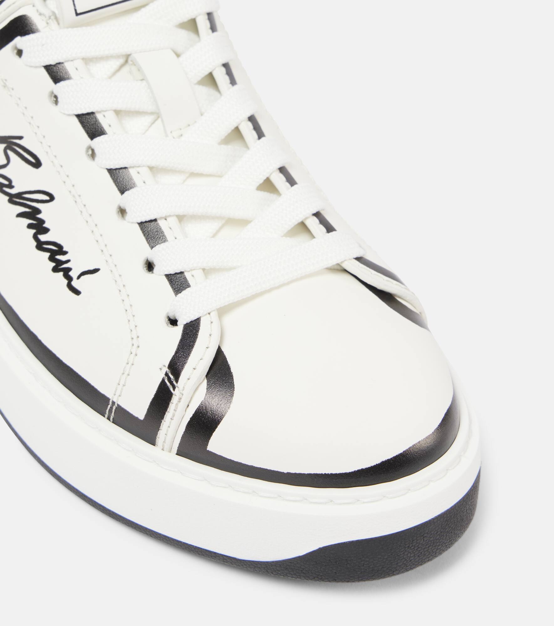B-Court logo leather low-top sneakers - 5