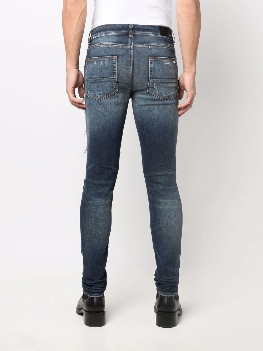 distressed slim-fit jeans - 4