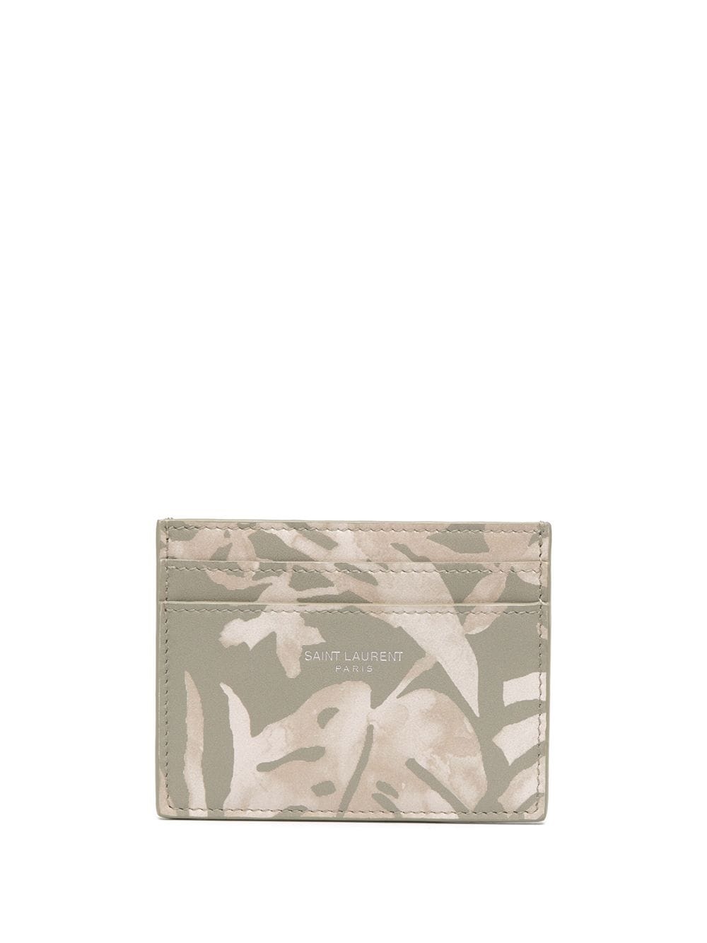 leaf-print compact cardholder - 1