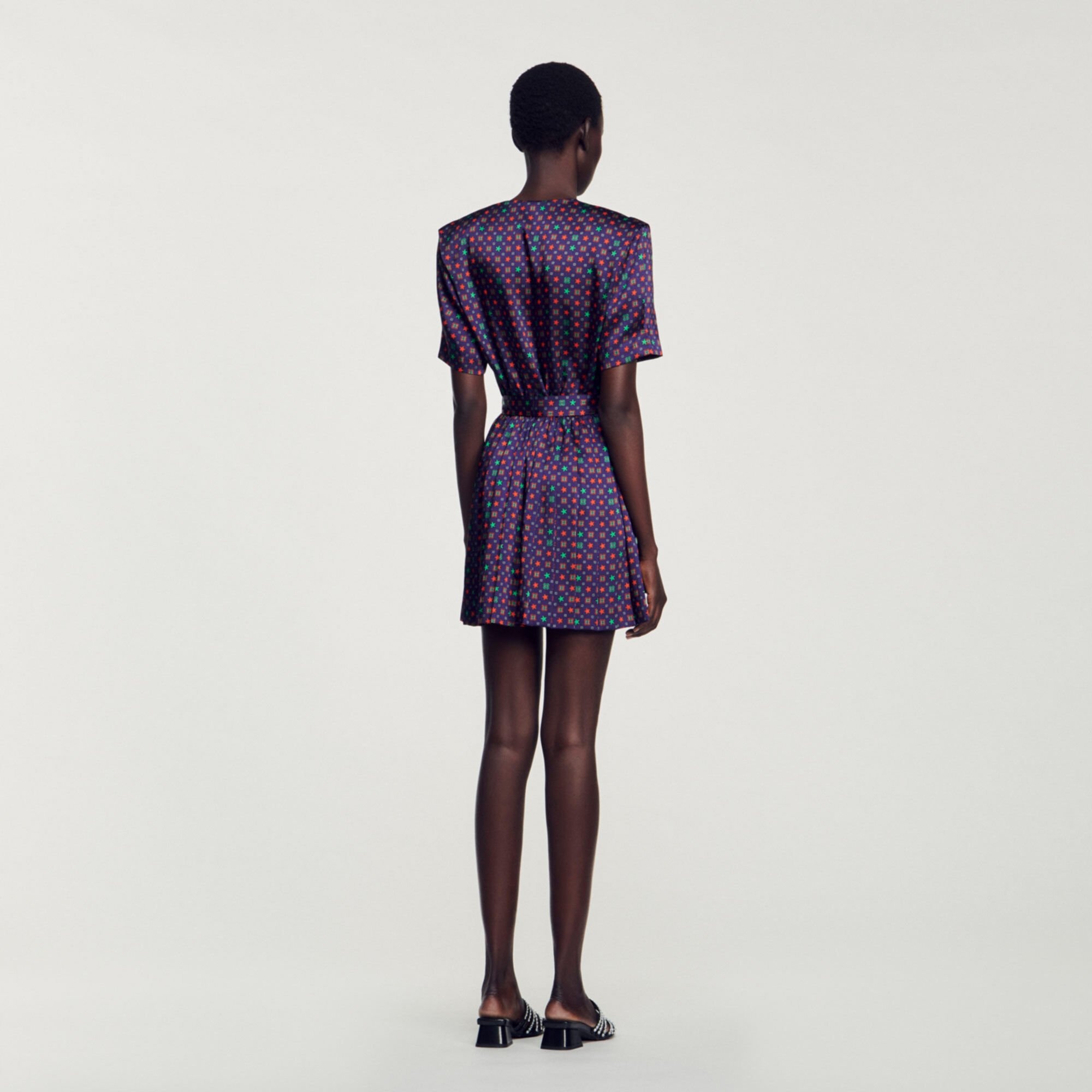 PRINTED SATIN PLAYSUIT - 6