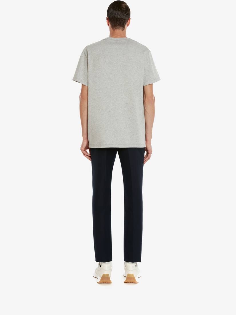 Men's Dégradé Skull T-shirt in Pale Grey - 4