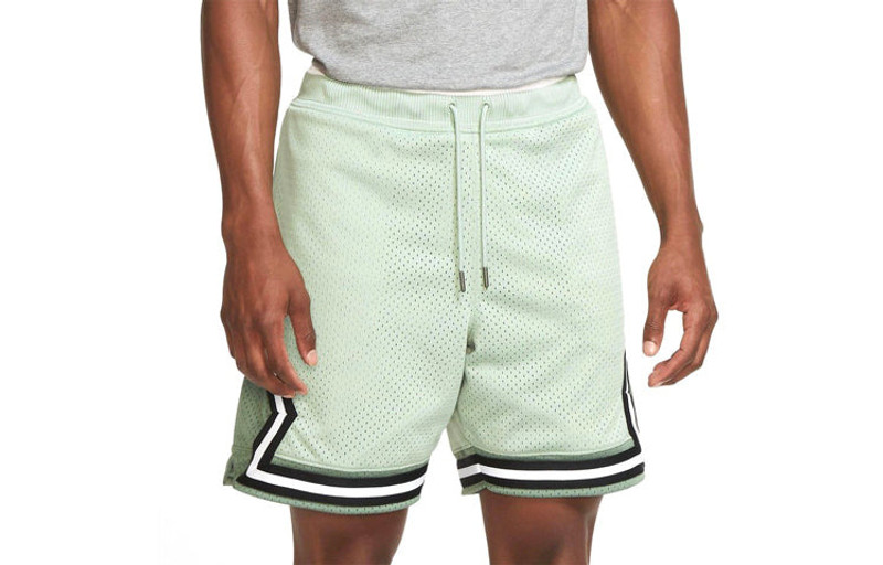 Jordan Men's Jordan Essential Statement Splicing Contrasting Colors Stripe Basketball Sports Shorts Green D outlook