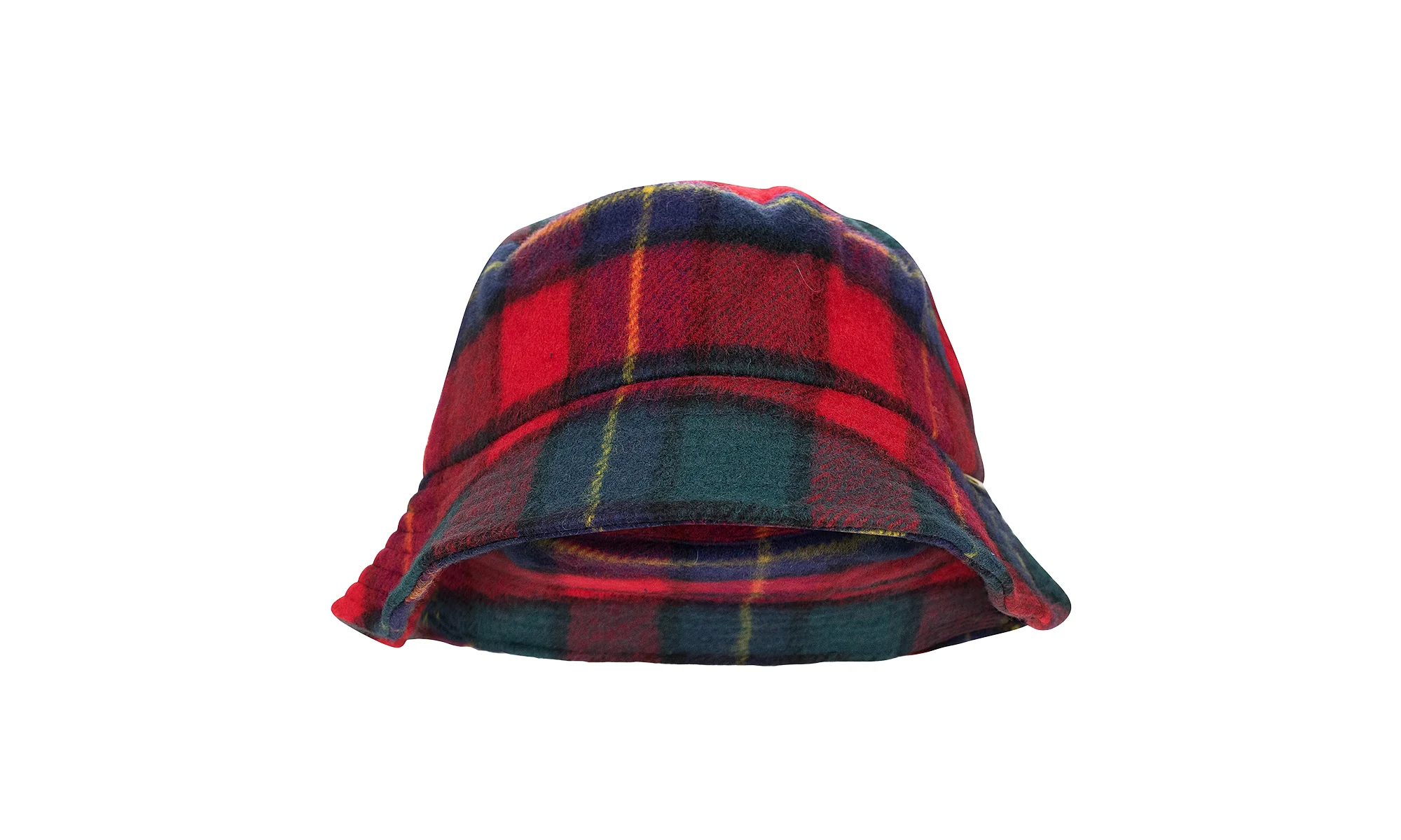 WOOL PLAID BUCKET HAT "RED" FW23AH031 RED PLAID - 1