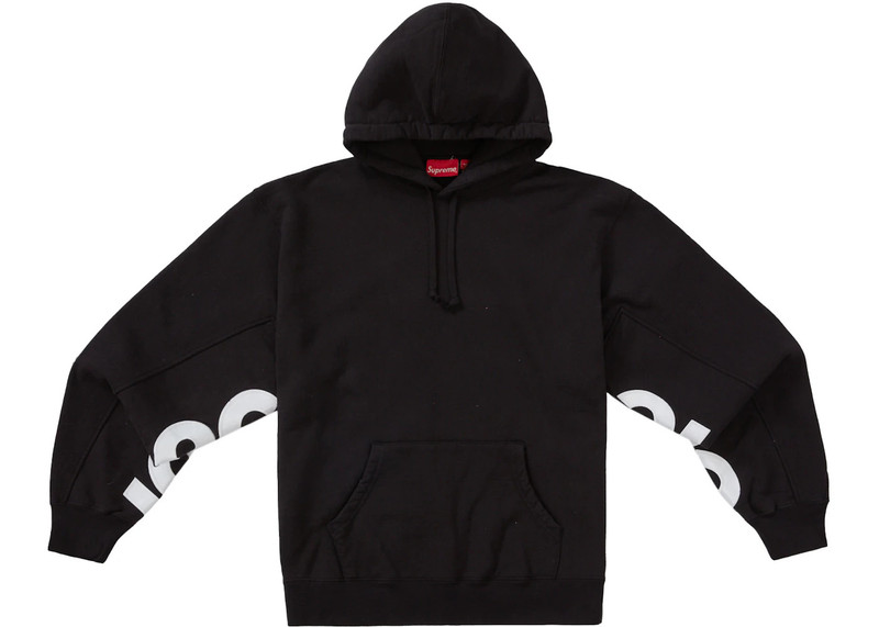 Supreme Supreme Cropped Panels Hooded Sweatshirt Black outlook