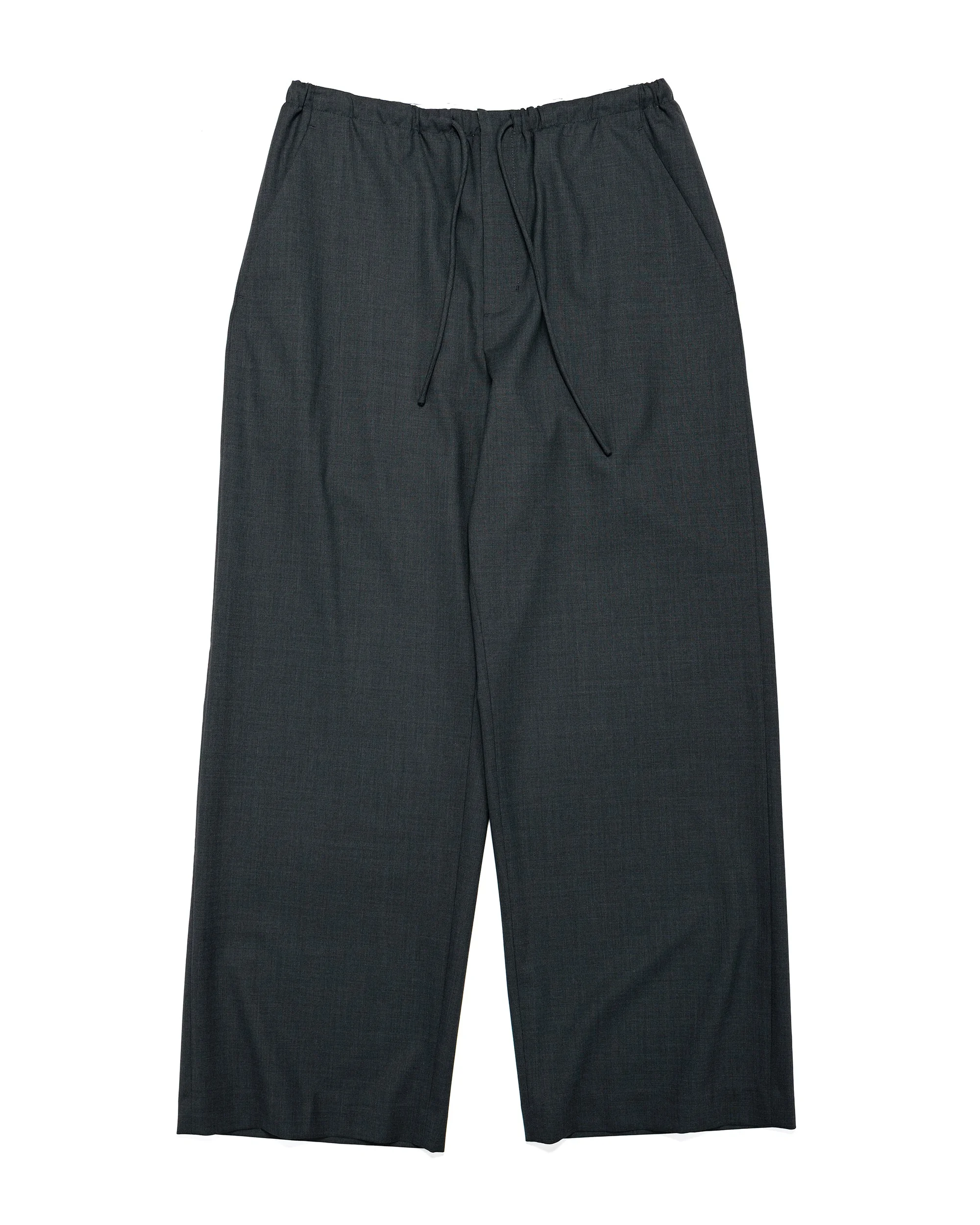 Wool Banding Pants Charcoal - 1