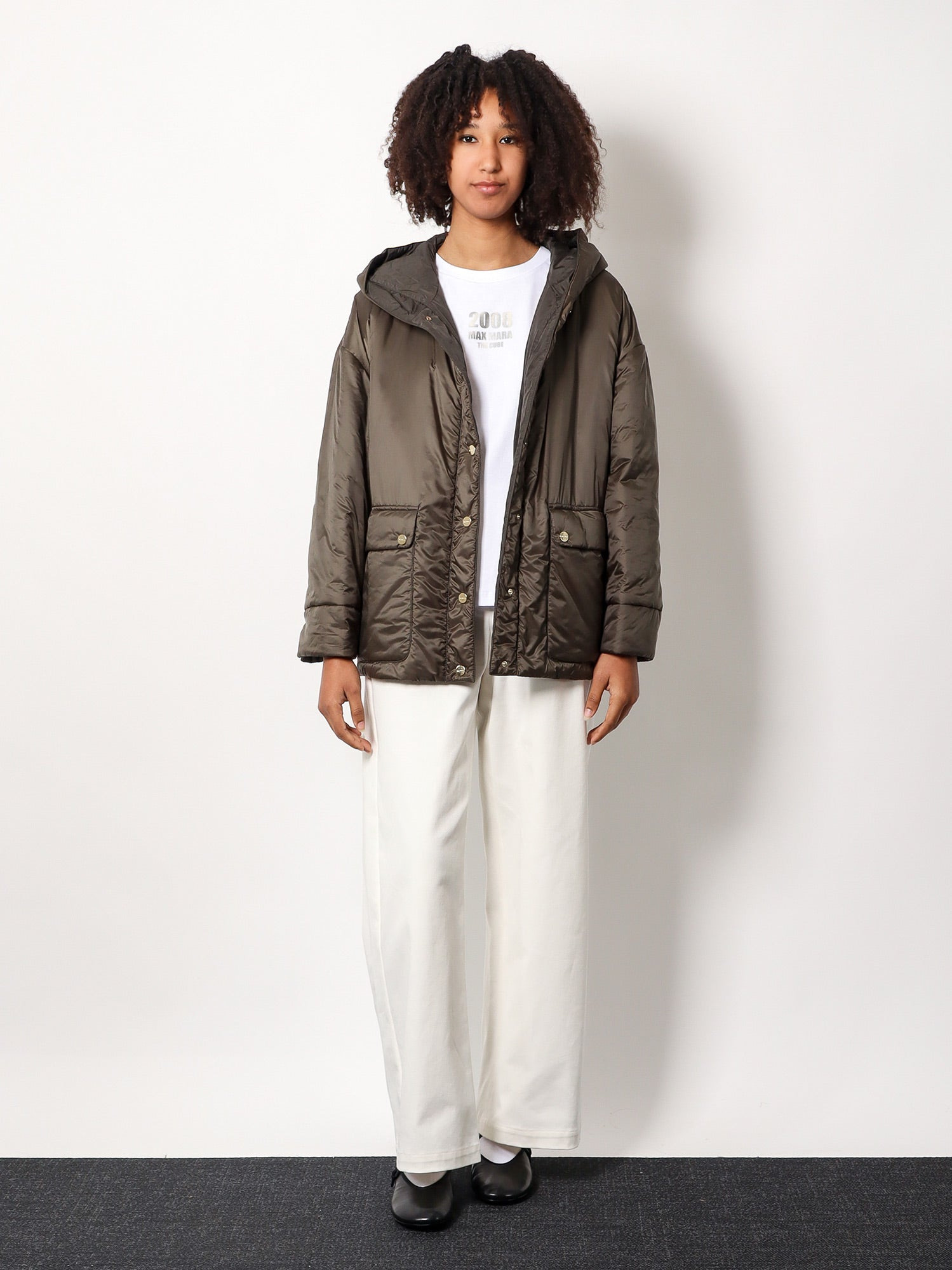 'S Max Mara Quieto Cotton T-Shirt With Print On The Front - 2