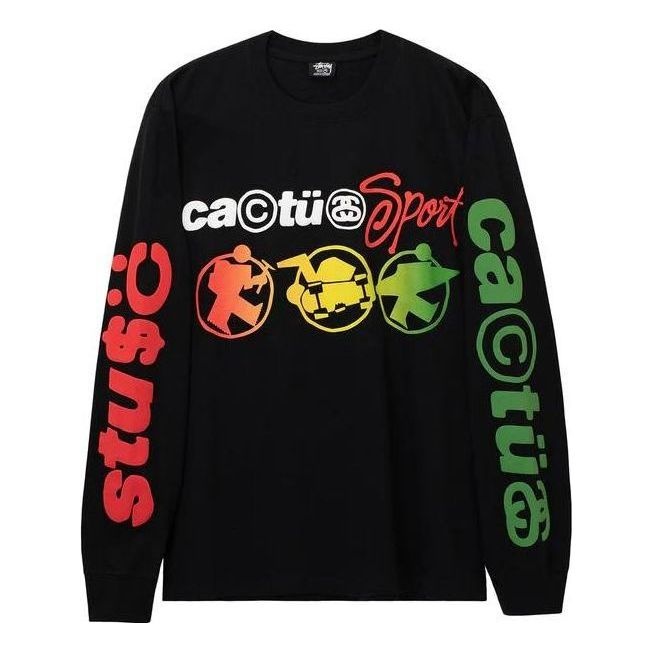 Stussy x Cactus Plant Flea Market Sport Long-Sleeve Tee 'Black' 3993771 - 1