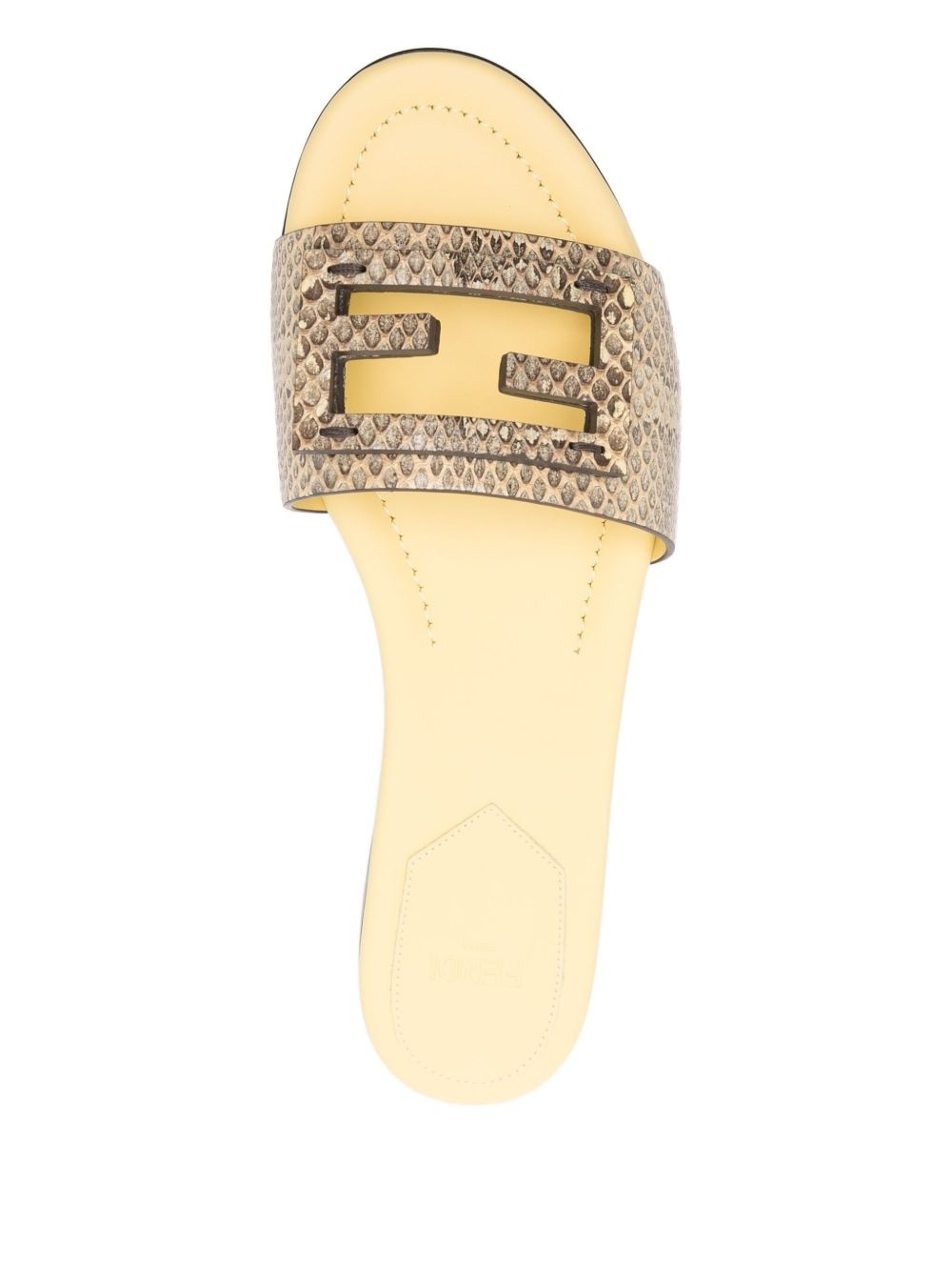 snakeskin leather sandals - 4