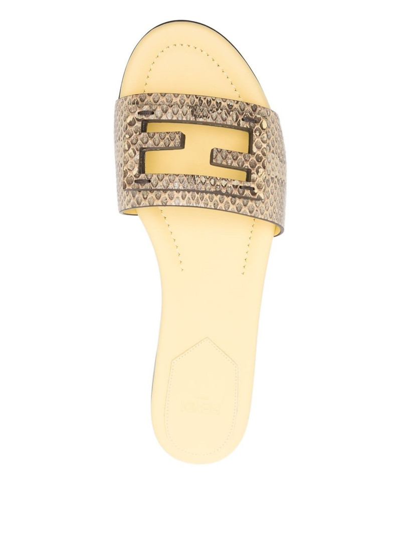 snakeskin leather sandals 4