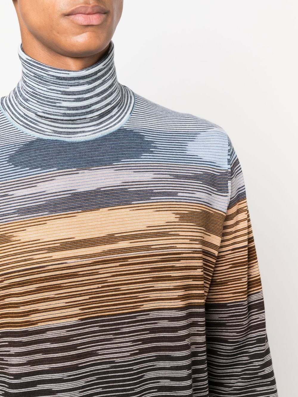 abstract-stripe wool jumper - 5