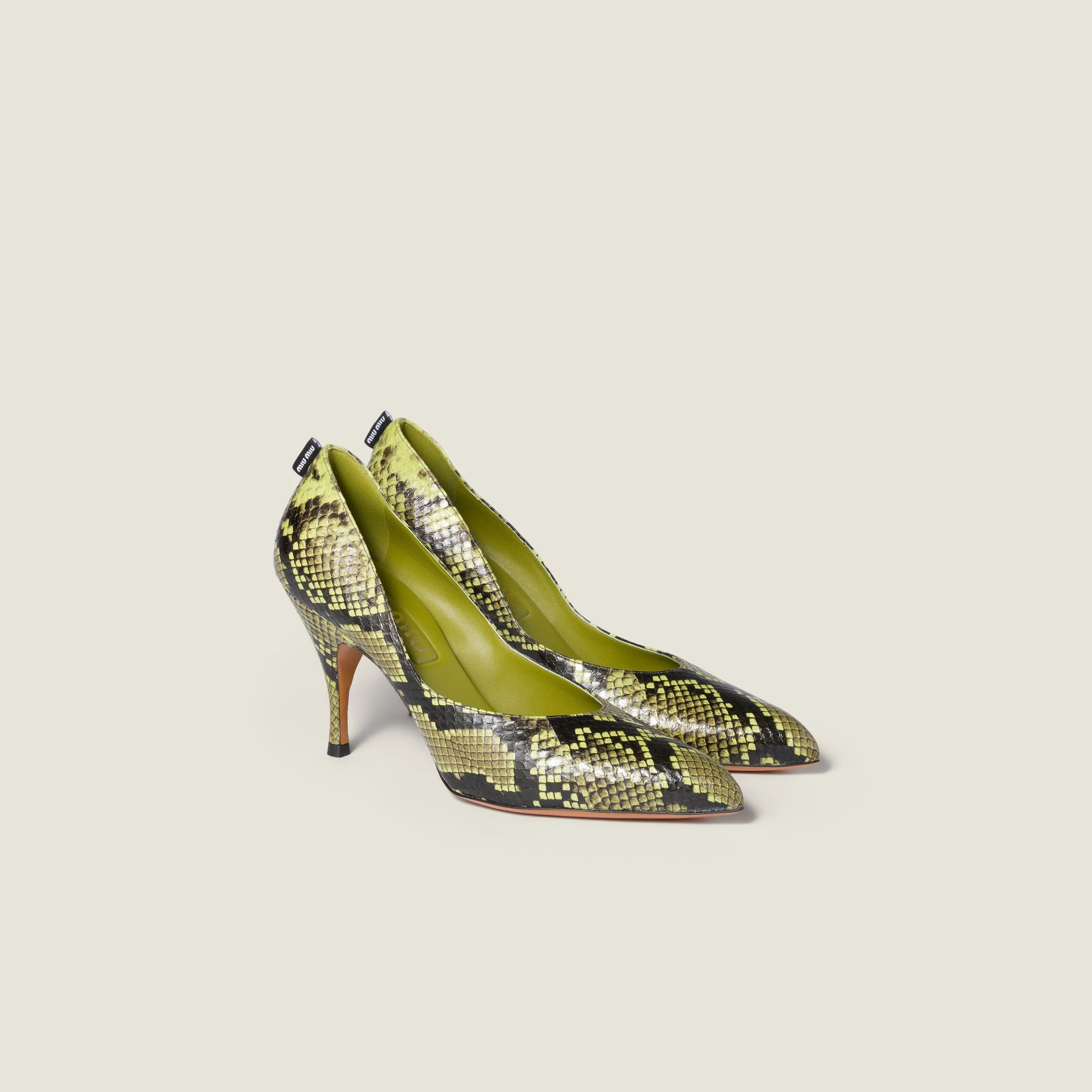 Python-print Ayers leather pumps - 1