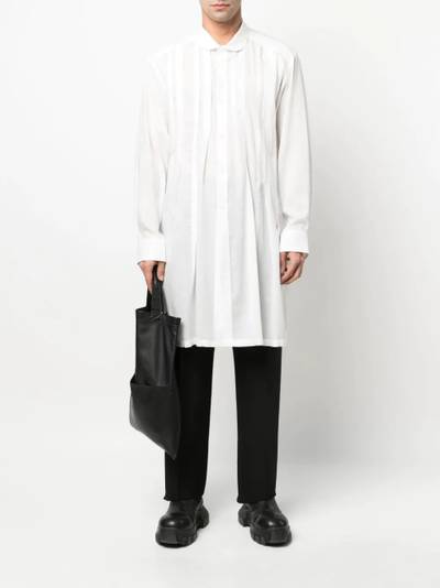 Yohji Yamamoto M-tack pleat-detail shirt outlook