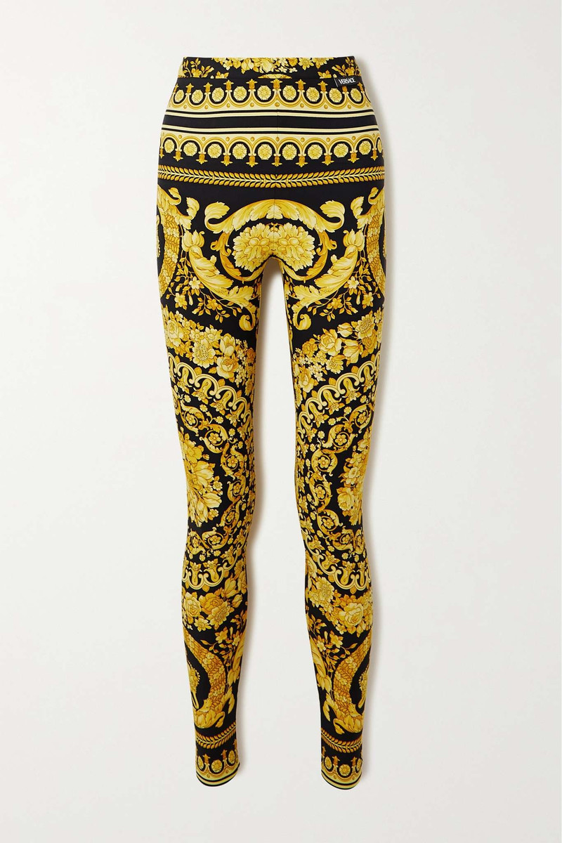 Printed stretch-jersey leggings - 1