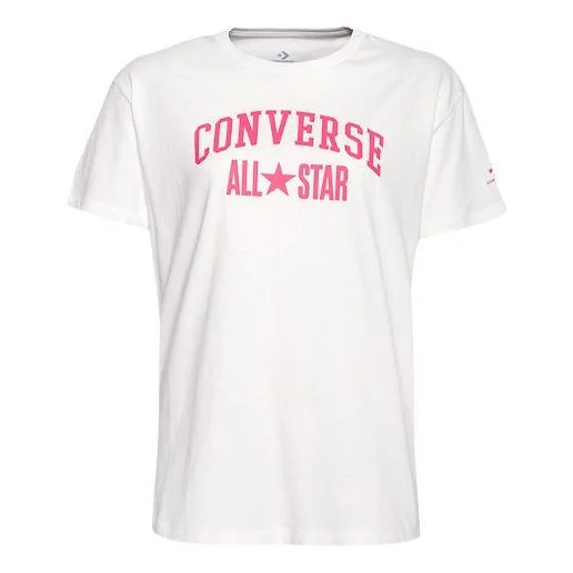 (WMNS) Converse Logo Printing Round-neck White 10017793-A03 - 1