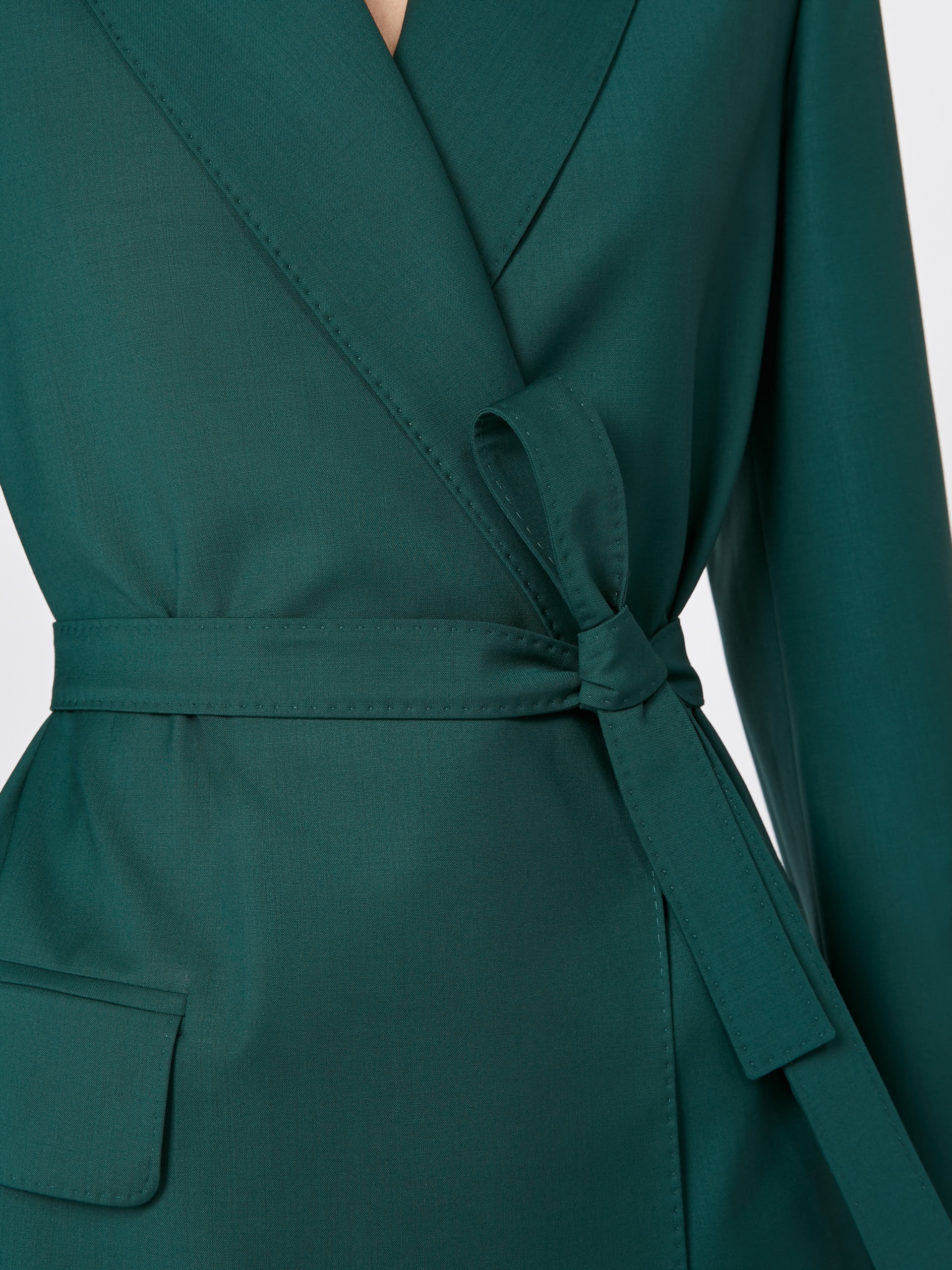 TALENTO Belted woollen cloth blazer - 5