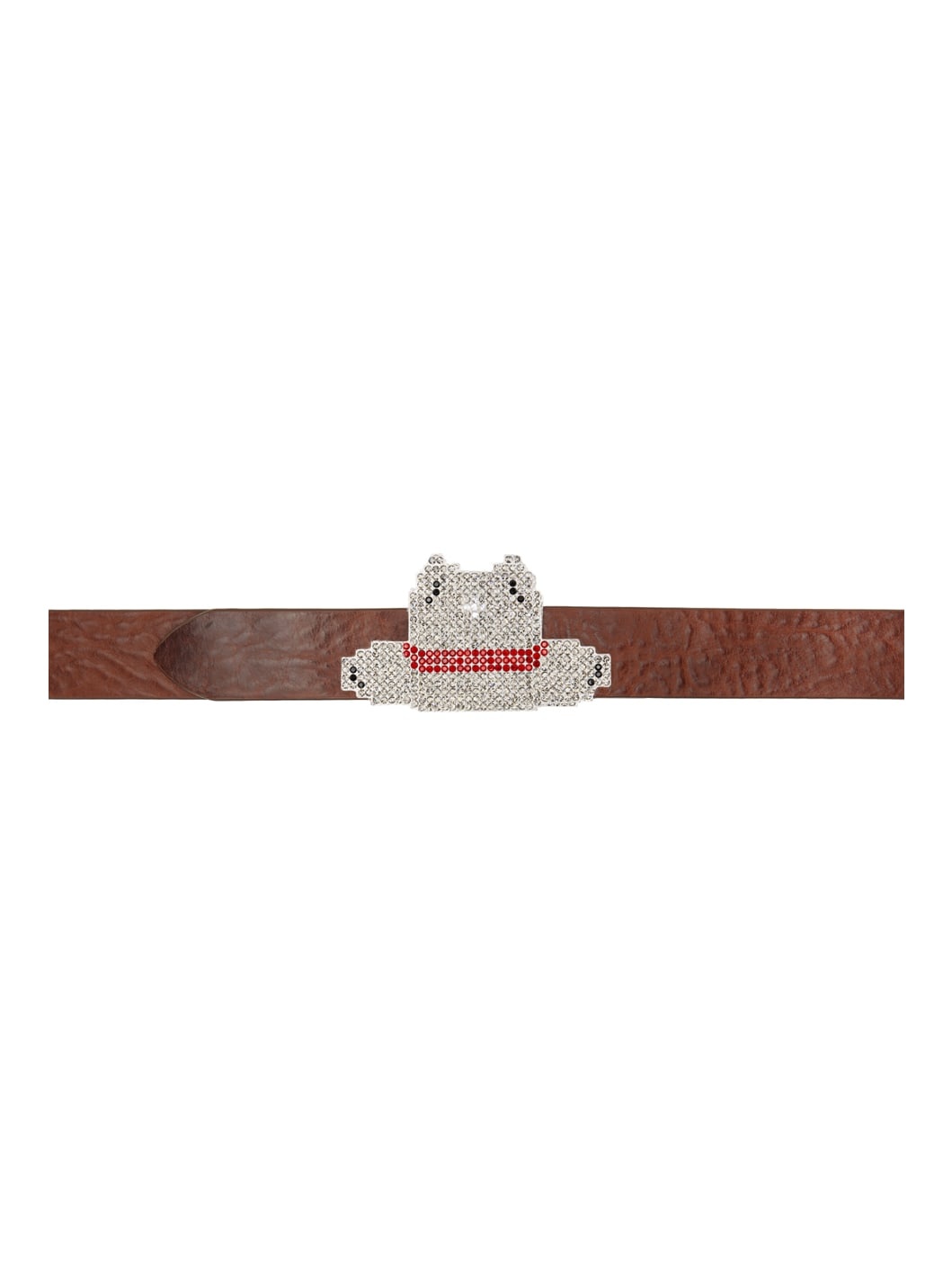 Maison Margiela Brown Crystal-Cut Belt | REVERSIBLE