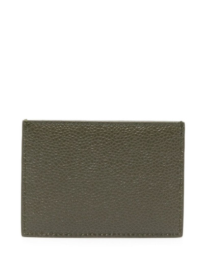 Thom Browne grosgrain-loop leather cardholder outlook