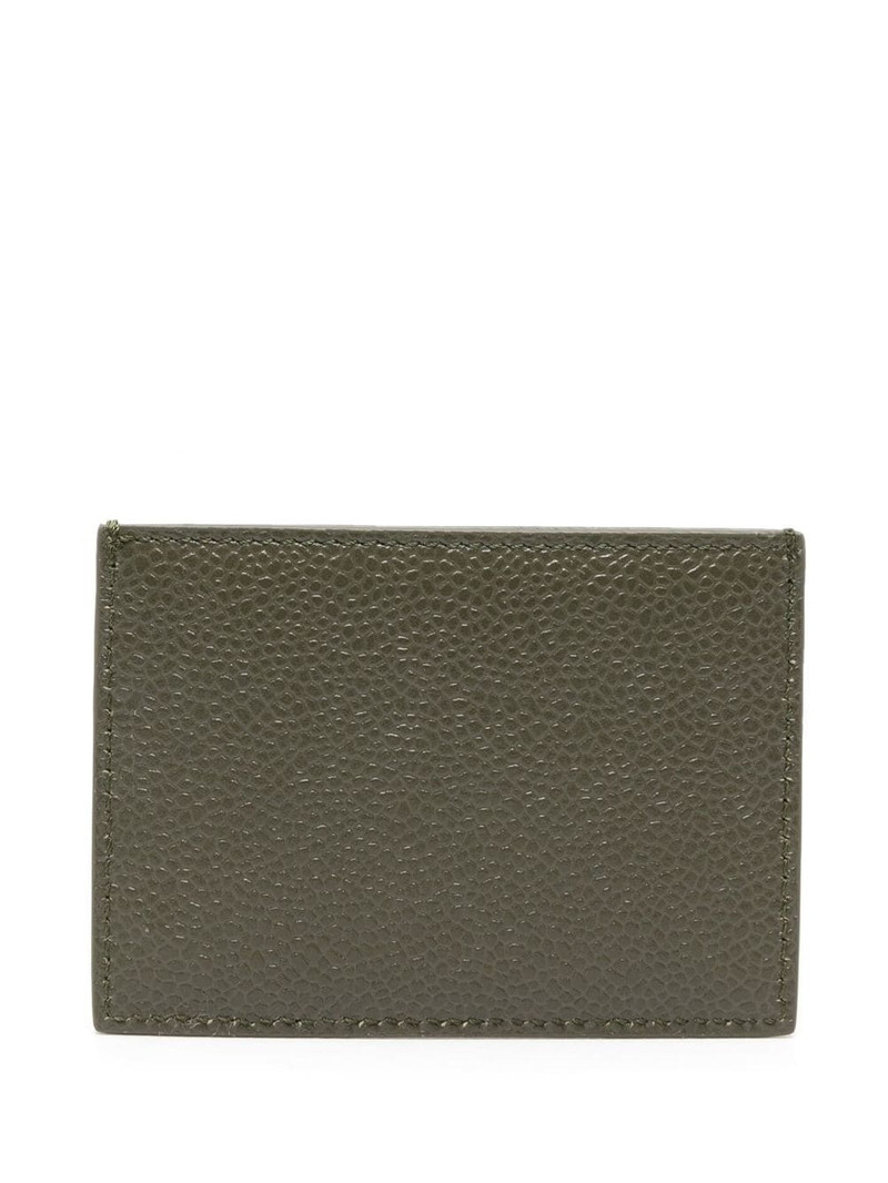 Thom Browne grosgrain-loop leather cardholder outlook