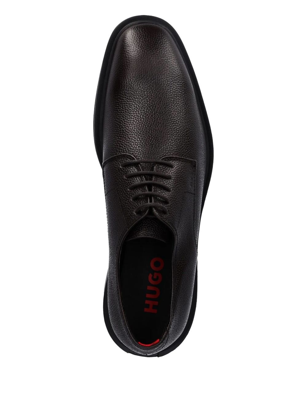 Gryff textured leather lace-up shoes - 4