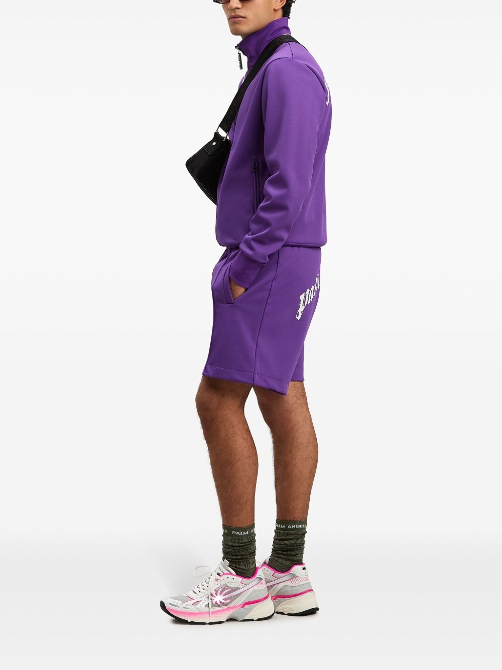 logo-print zip-up track jacket - 2