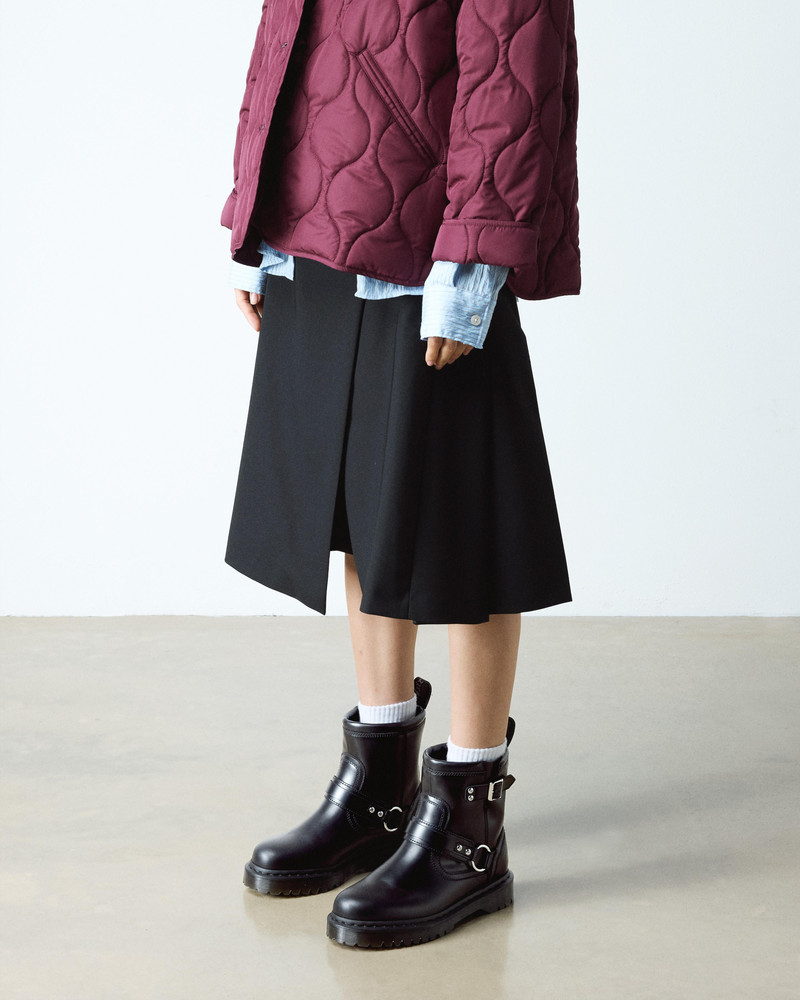 Dr. Martens Anistone Harness Orleans Leather Biker Boots outlook