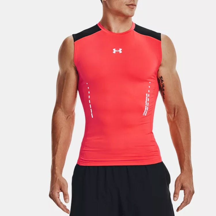 Under Armour HeatGear Vent Comp Sleeveless 'Pink Red' 1370656-628 - 4