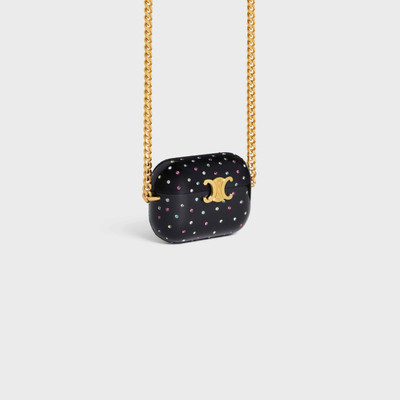 CELINE AIRPODS PRO CASE ON CHAIN in RESIN and strass outlook
