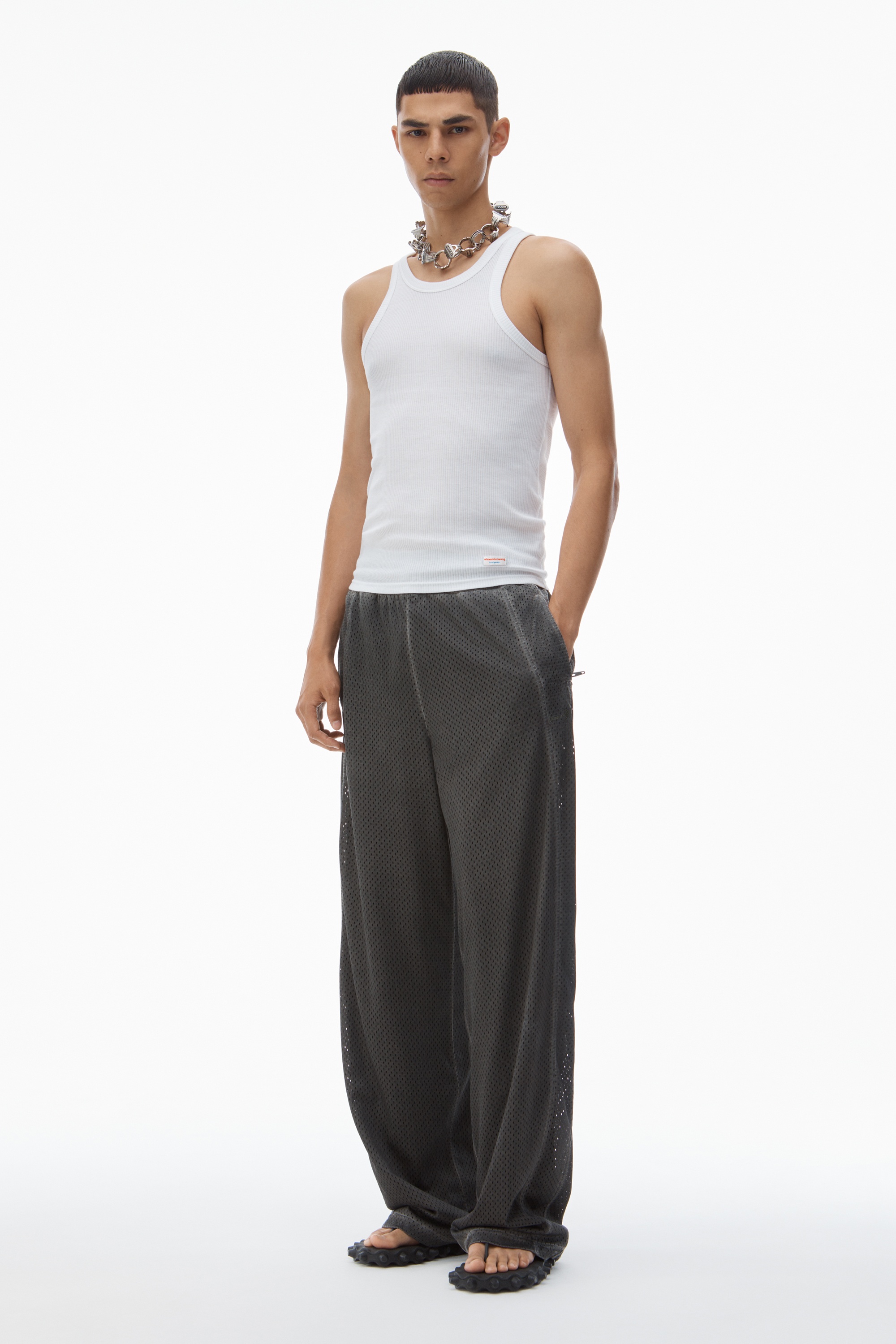 Track Pant in Perforated Mesh - 6