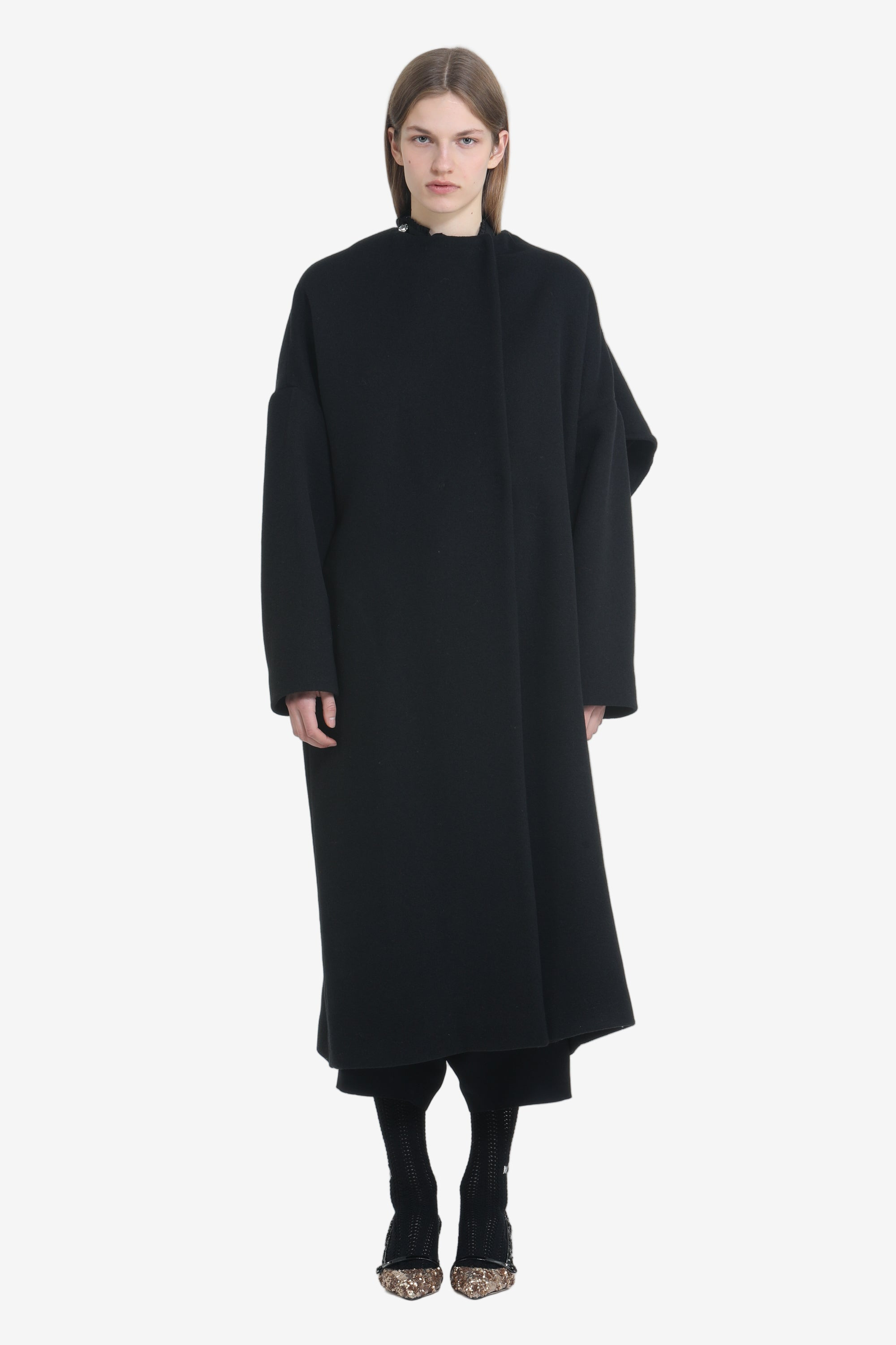 OVERSIZED LONG COAT WITH SHAWL - 4