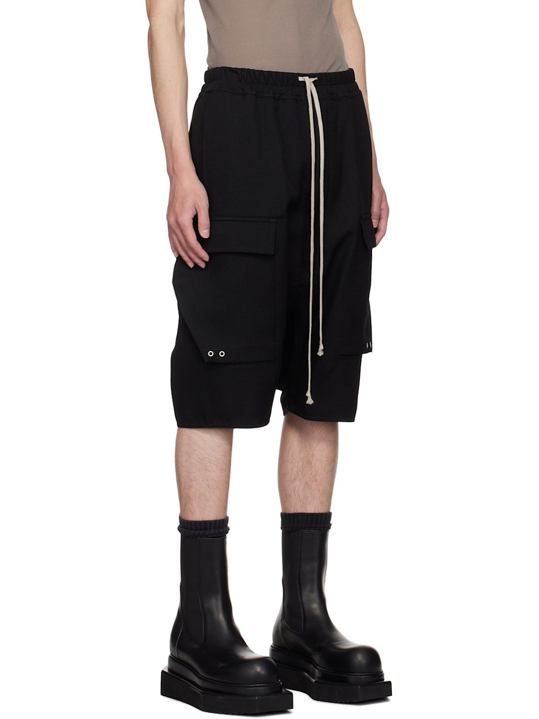 Black Porterville Cargo Pods Shorts - 2