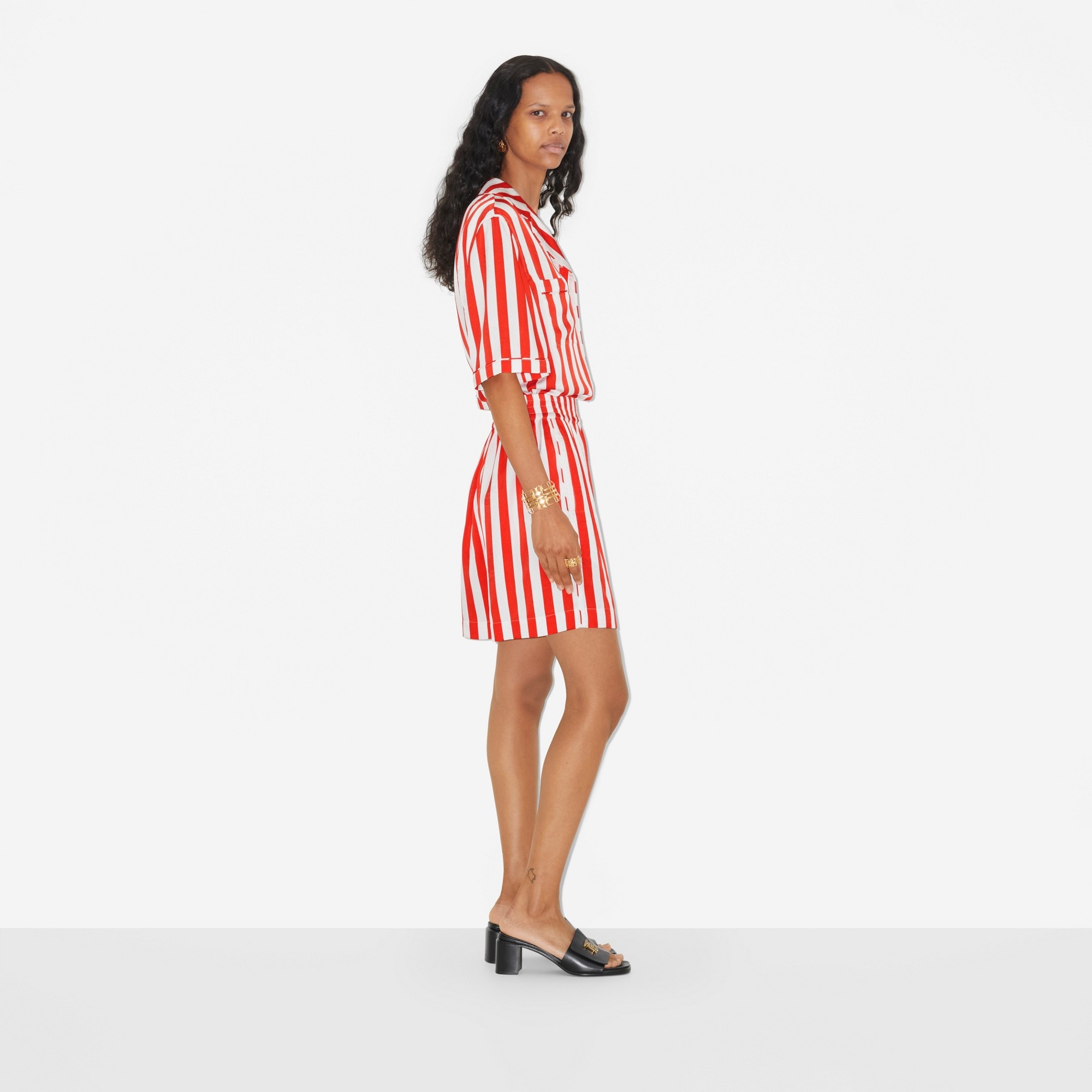 EKD Striped Silk Pyjama Shirt - 3