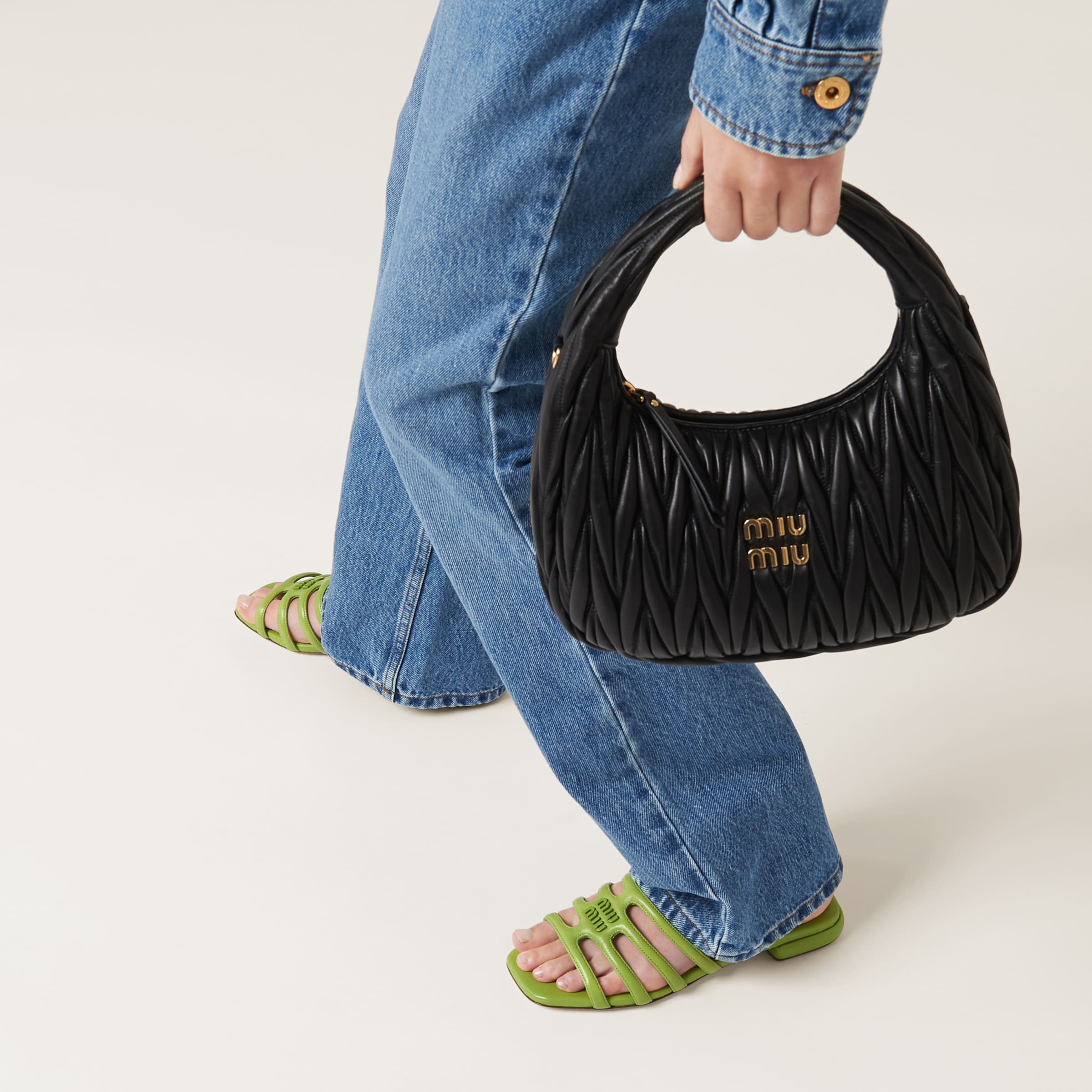 Padded leather sandals - 4