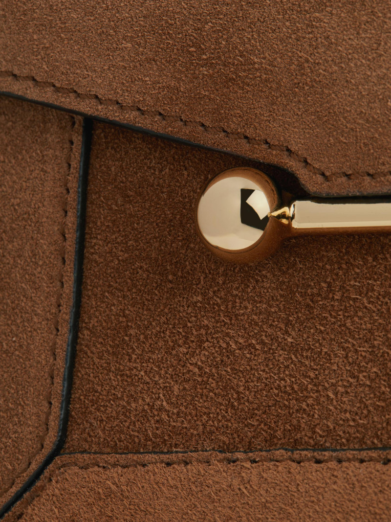Women's Mosaic Nano Suede Top Handle Bag - Tan 8