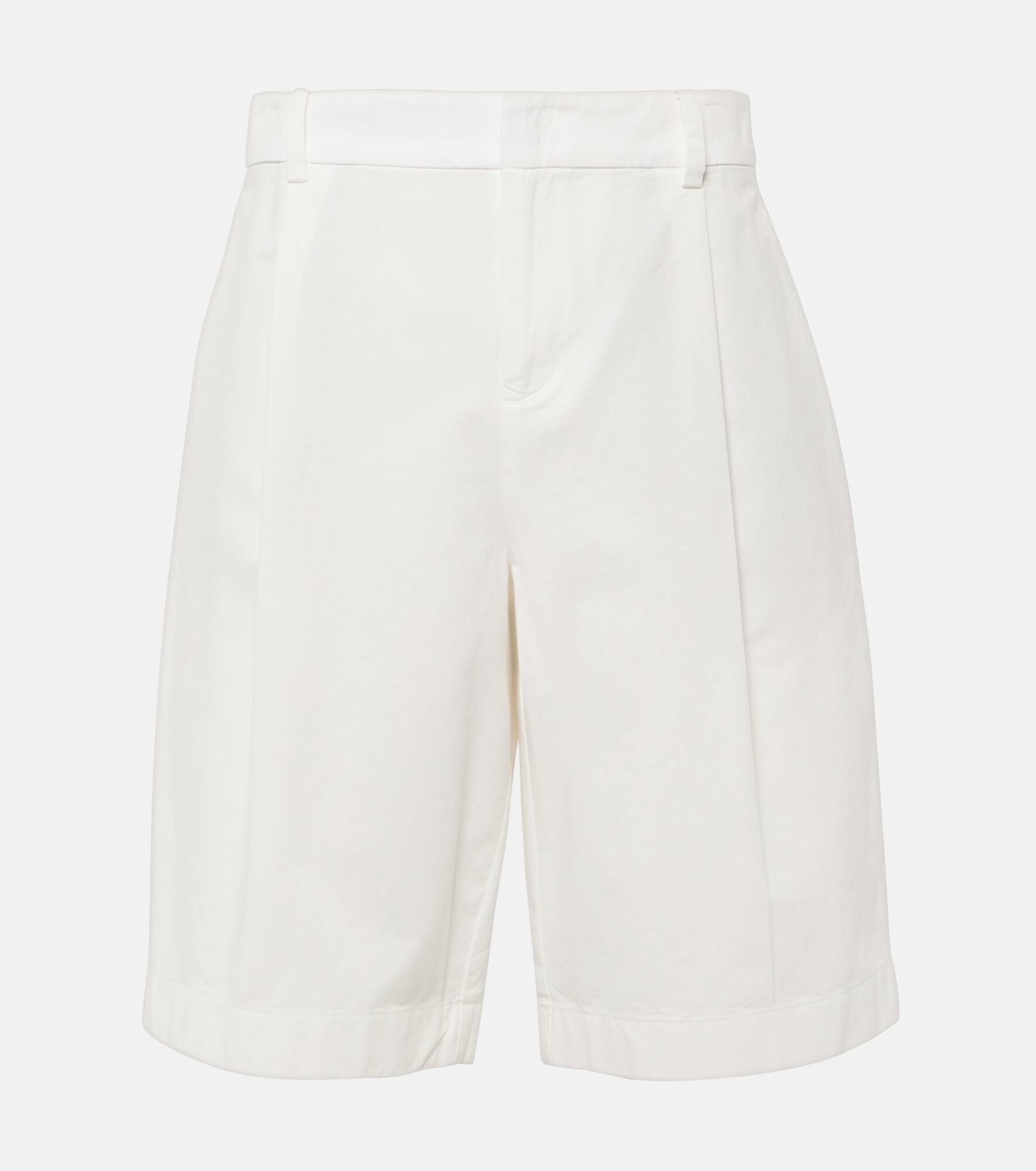 High-rise cotton shorts - 1