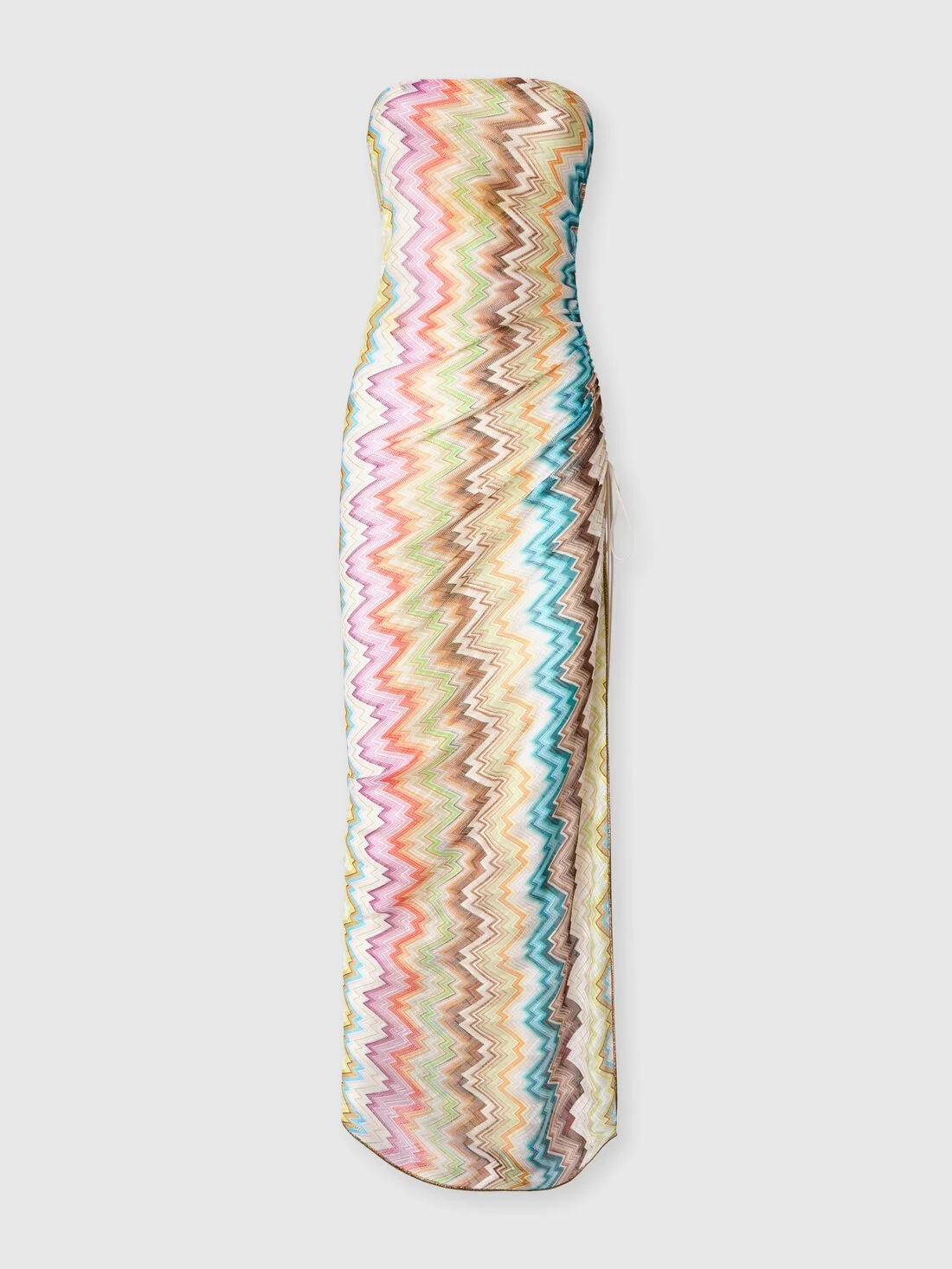 Long cover-up with irregular zig zag print - 1