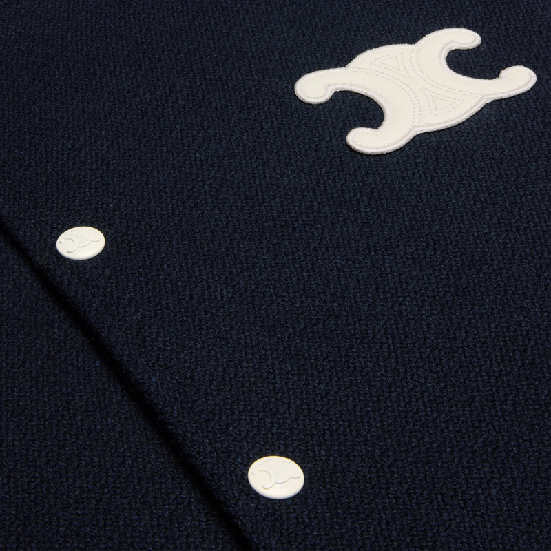teddy varsity jacket in textured wool 5