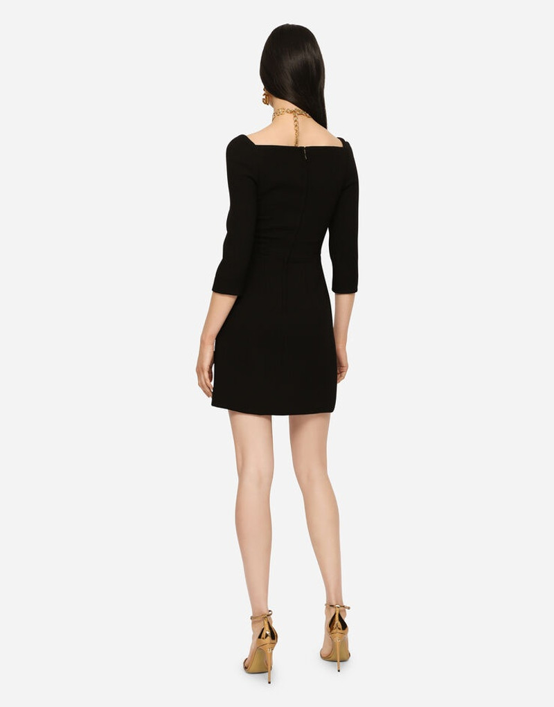 Short double crepe dress 3
